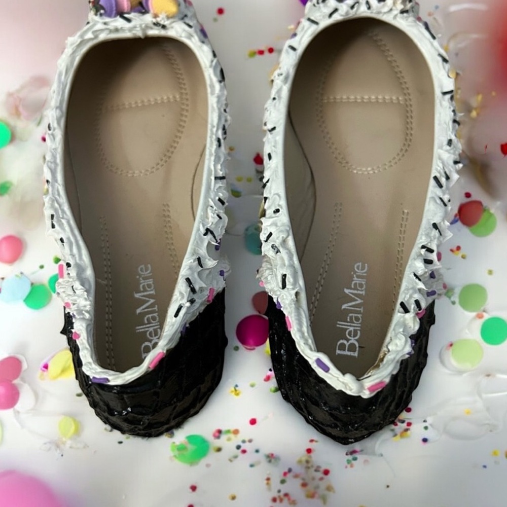 🍦Handmade Waffle Cone Ice Cream Shoes With Sprinkles! 
Pointy toe, Size 8 - Picture 8 of 13